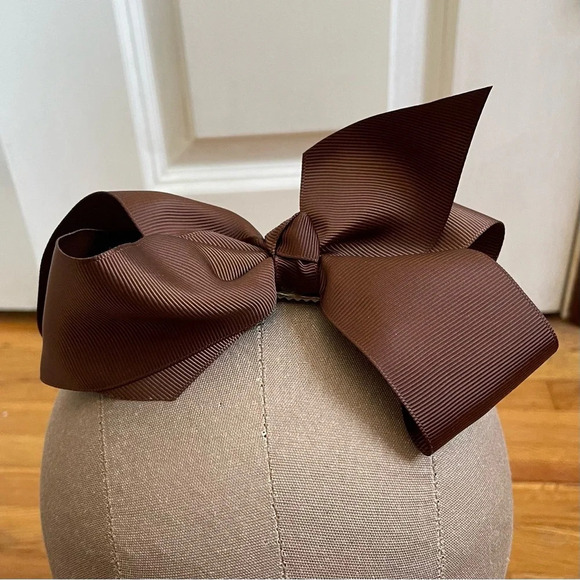 4/$25 Brown Bow Hair Clip - Picture 4 of 6